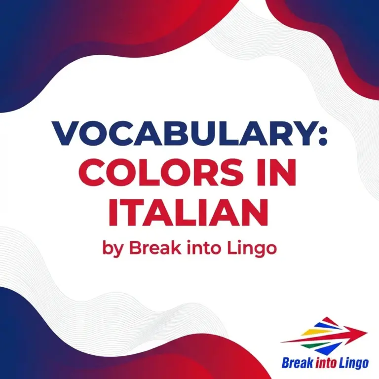 Colors in Italian: essential vocabulary and adjectives