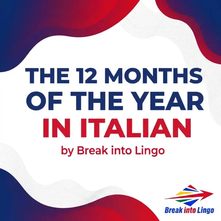 Italian vocabulary for time: months, days of the week