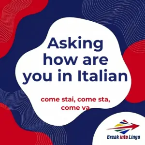 How to say how are you in Italian: come stai, come sta, come va