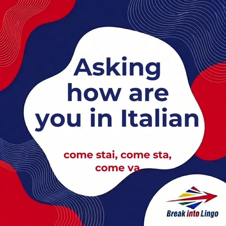 How to say how are you in Italian: come stai, come sta, come va