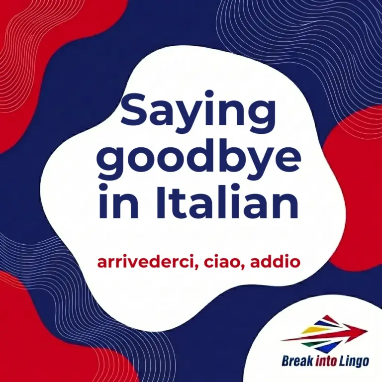Goodbye in Italian: arrivederci, ciao and the trap of addio